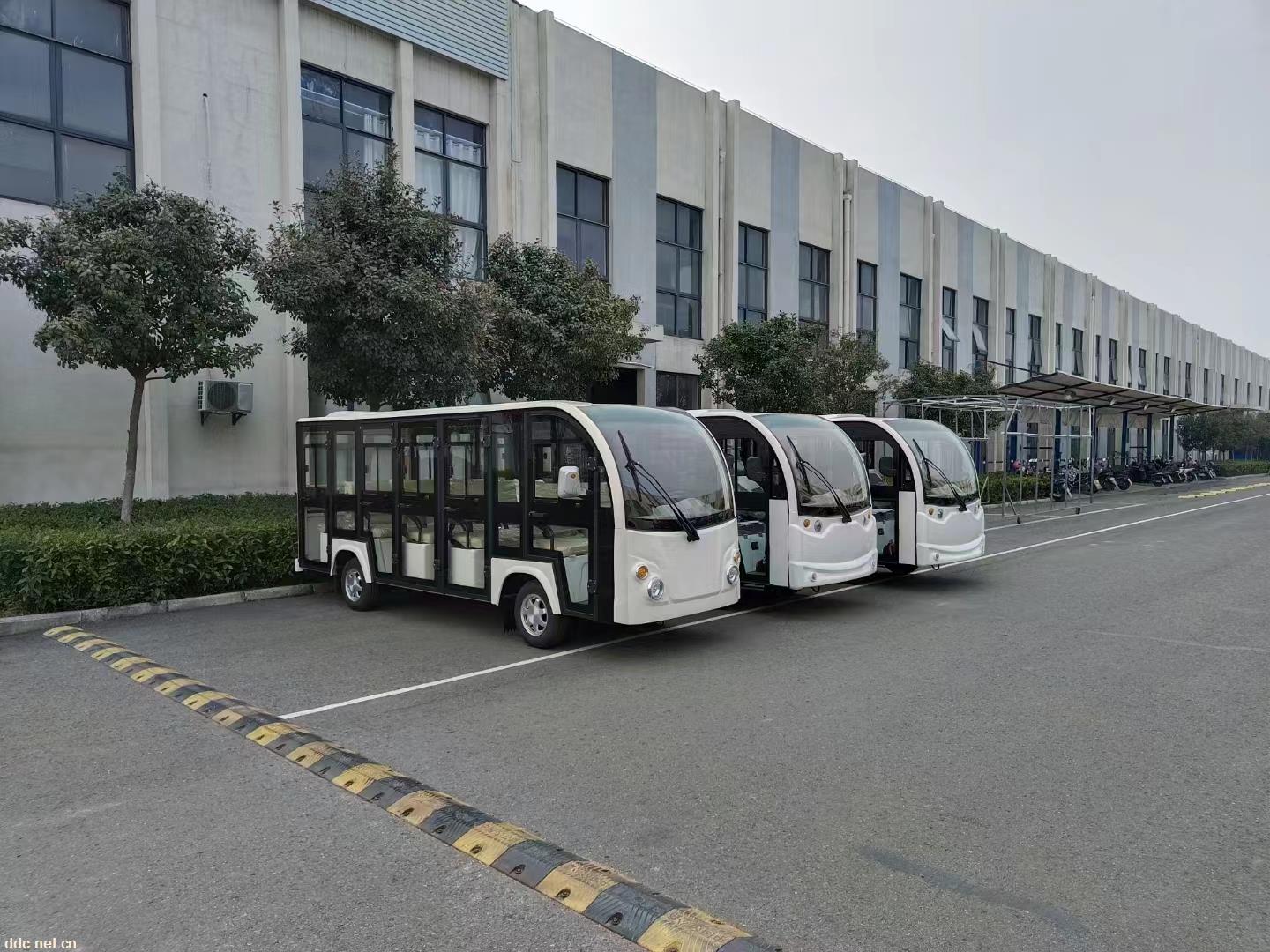新十四座观光车全封闭带门景区游览车电动