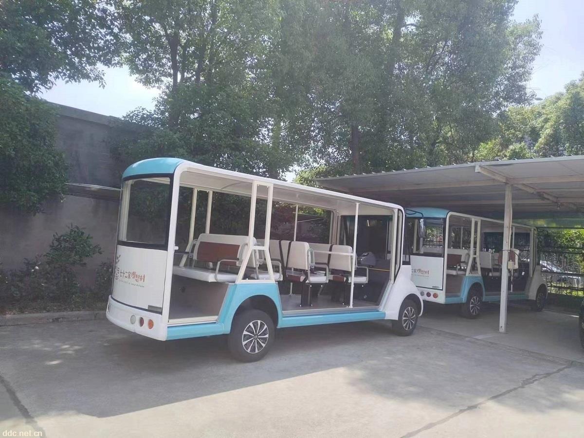 利凯士得不带门的电动旅游观光车 厂区电动转运车