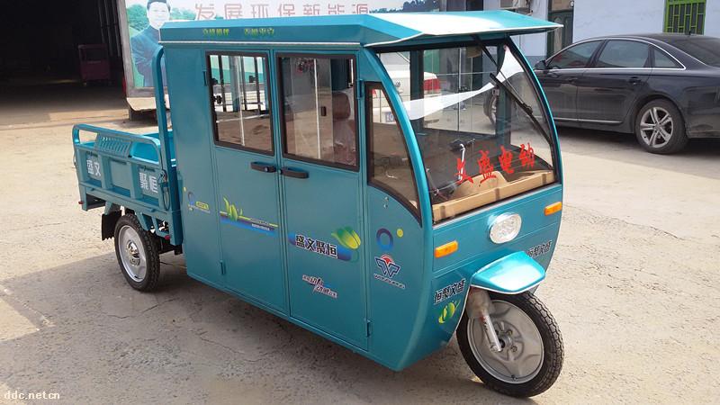 单/双排油电两用半棚载货电动三轮车